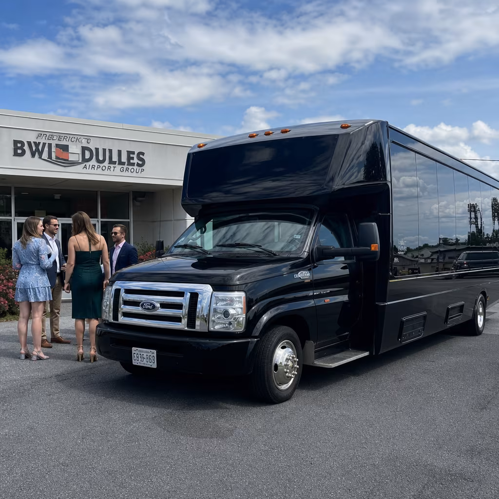 Rent a Bus to Frederick to BWI & Dulles Airport Group