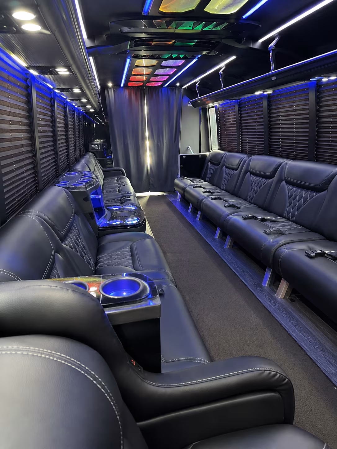 Frederick Birthday, Sweet 16, & Quinceañera Transportation party bus interior