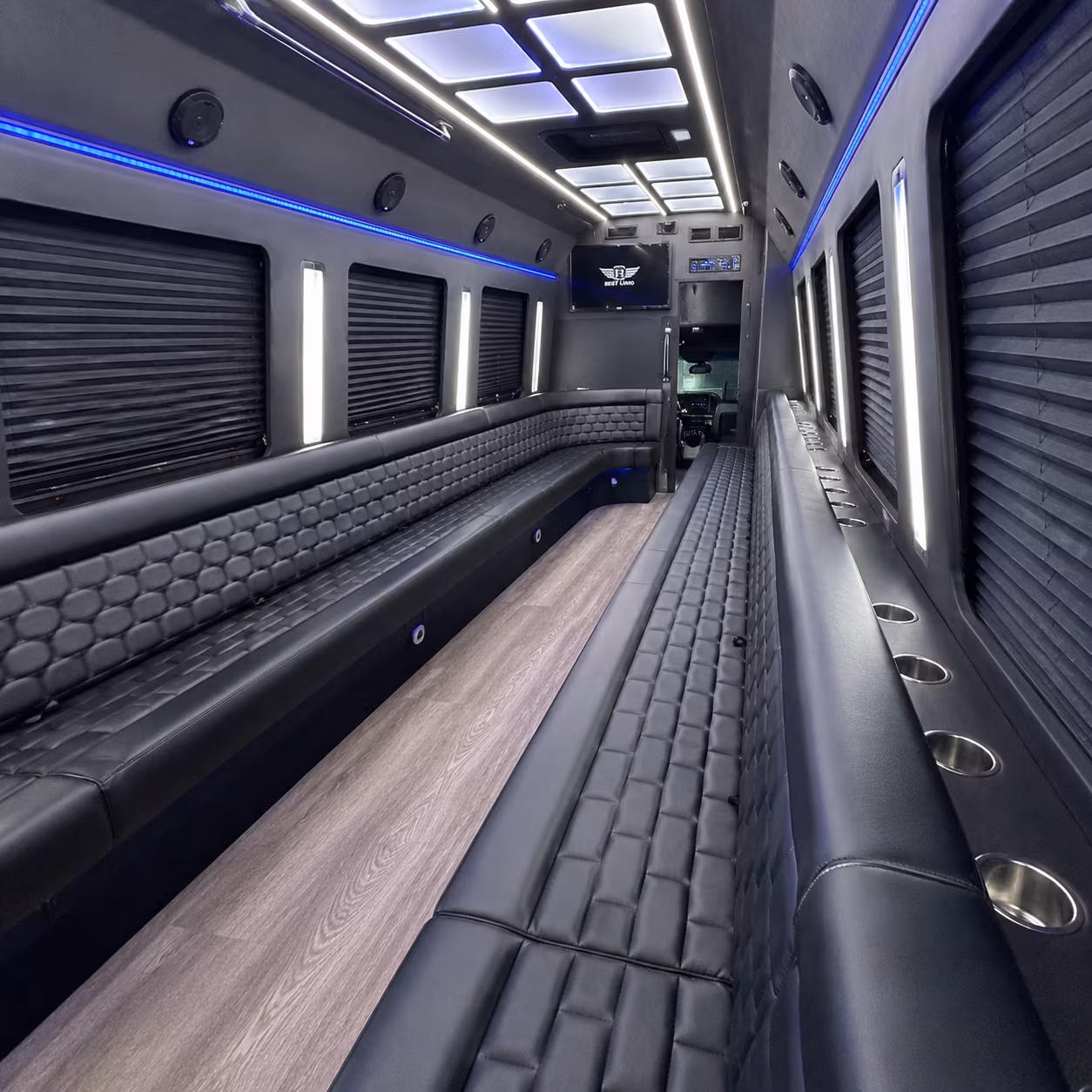 Frederick Concert & Music Festival Transportation party bus interior