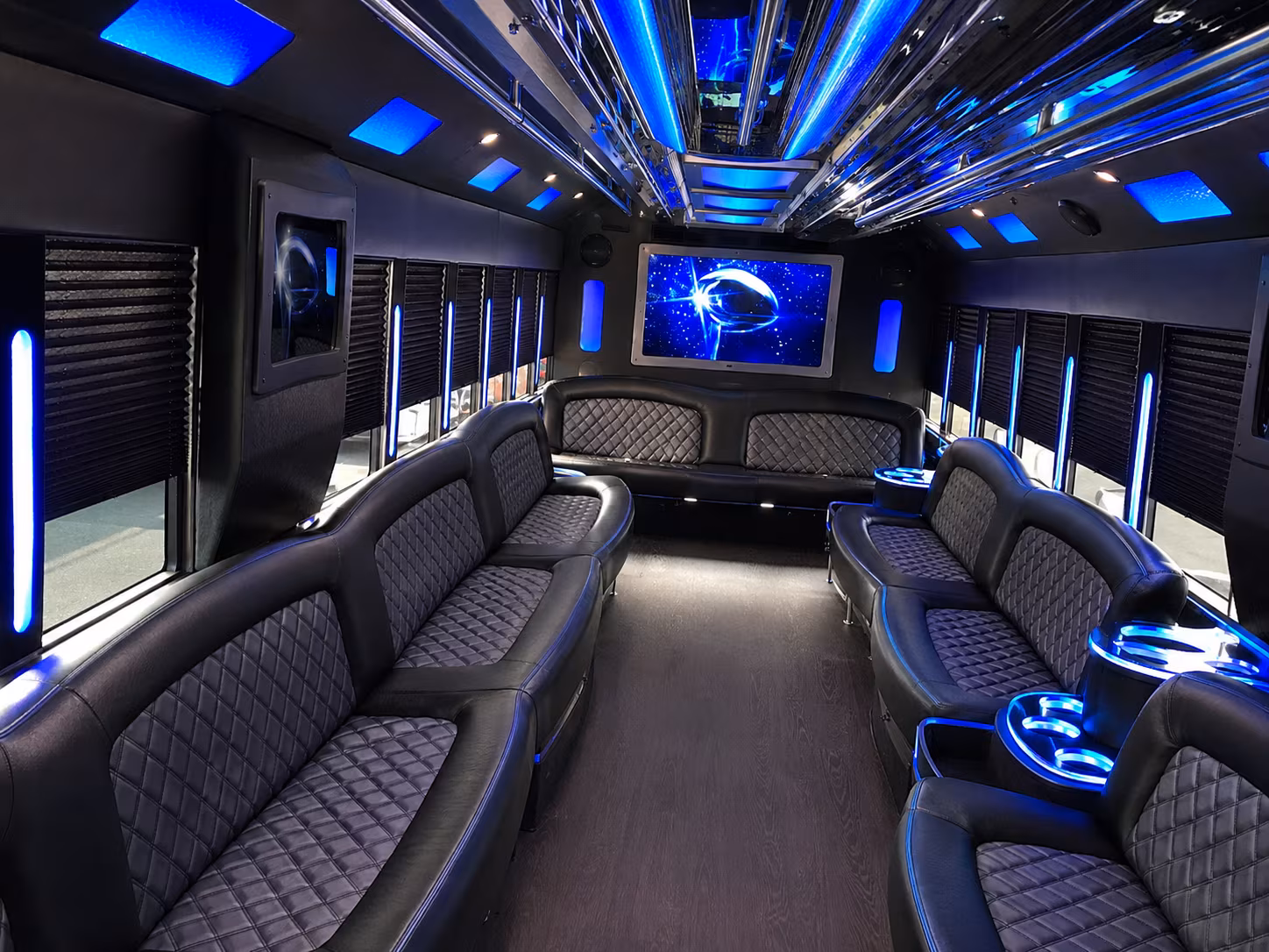 Frederick Private Event Transportation party bus exterior