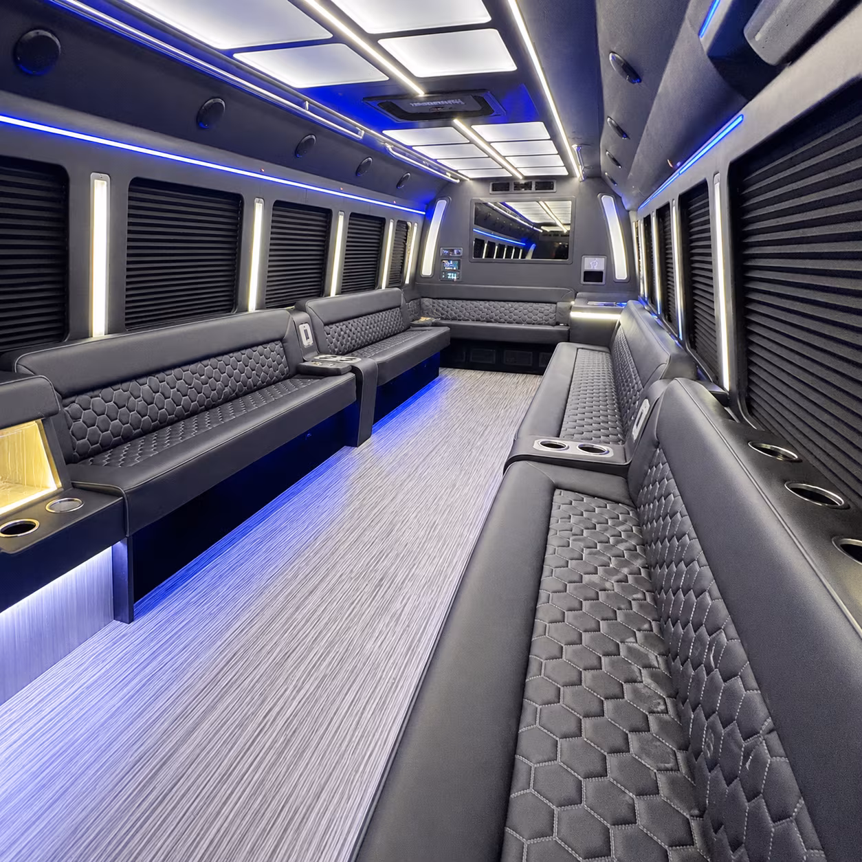 Frederick Private Event Transportation party bus exterior