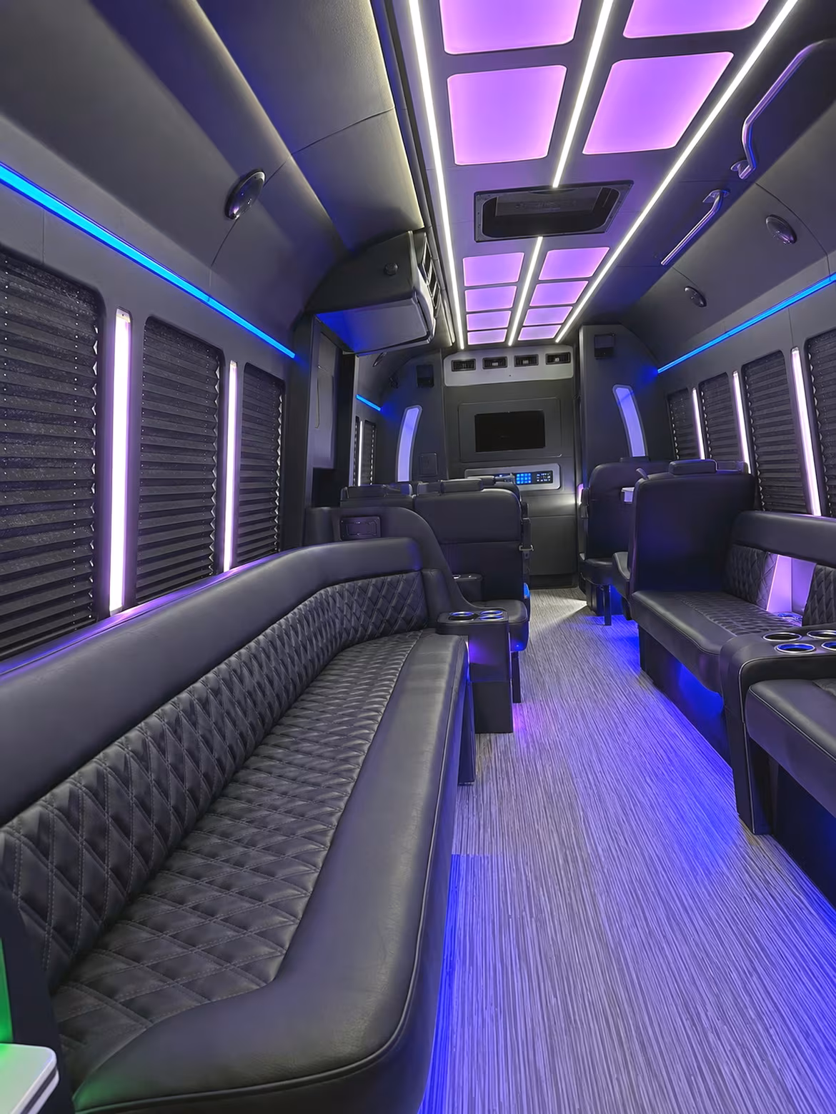 Frederick Prom & Homecoming Transportation party bus interior